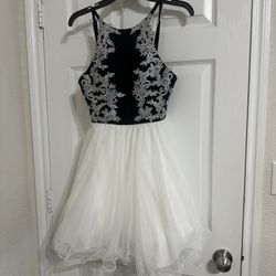 Prom dress Blue and White 