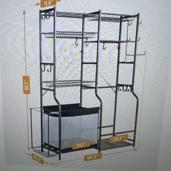 PLKOW Golf Storage Ball Rack Garage Organizer 