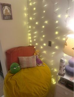 Giant yellow bean bag