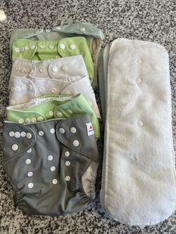 Alva Baby One Size Cloth Diapers And Inserts