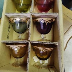 6 Antique Compo Bowls