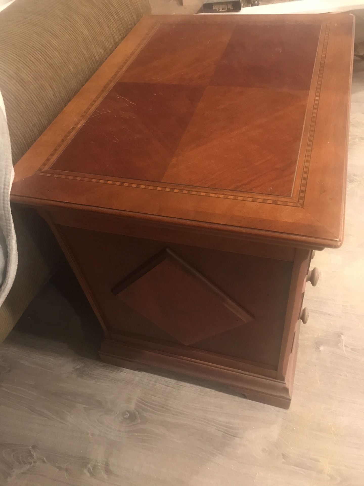 3 piece entertainment center, coffee table and two end tables for Sale