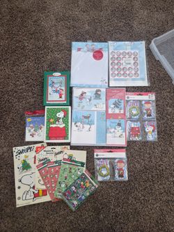 Peanuts Snoopy Christmas Stationery & Card Bundle