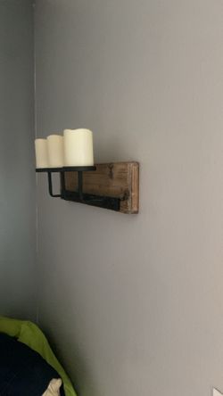 Wood candle holder