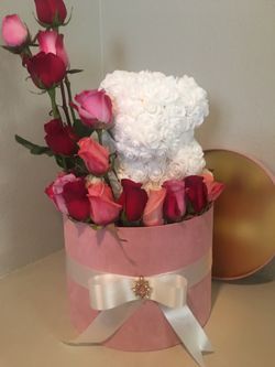Rose Bear Arrangement
