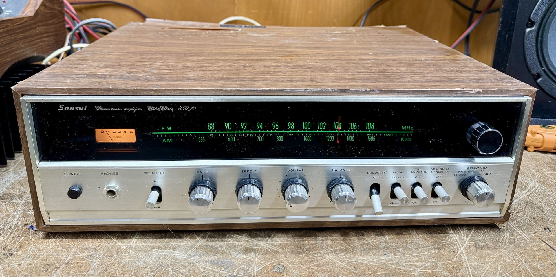 Vintage Sansui Solid State Stereo Receiver 350 A