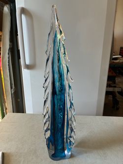 Solid Glass Tree Hand Sculpted