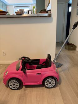 Push Car - Best Ride On Cars 2-in-1 Fiat Model Baby Toddler Toy Push Car Stroller, Pink