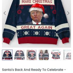 Trump Christmas Ugly Sweater 