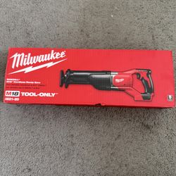 New Milwaukee M18 Sawzall Recip Saw 2621-20 Tool Only