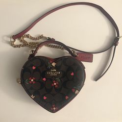 Coach heart purse