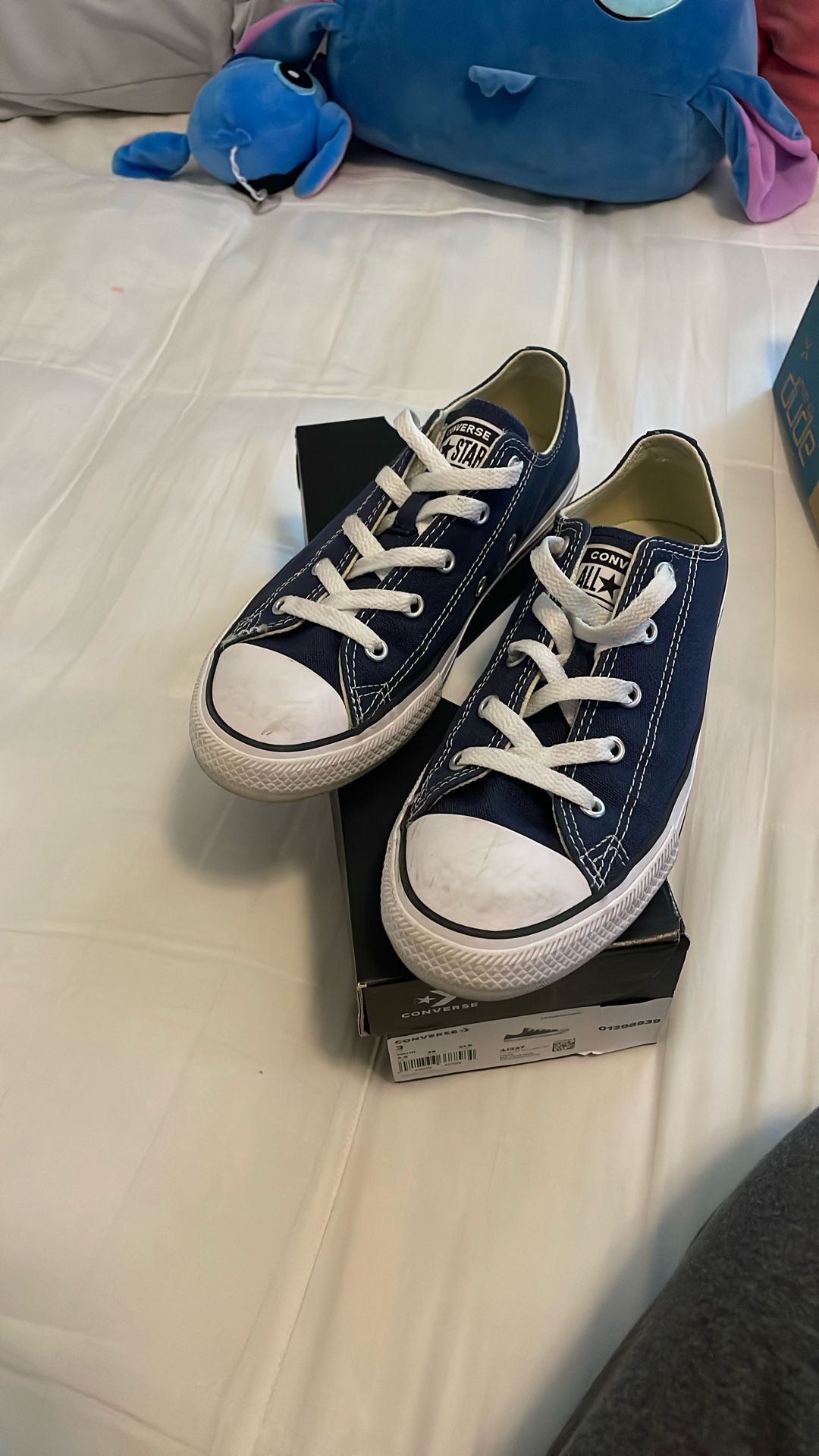 converse size 3 navy blue