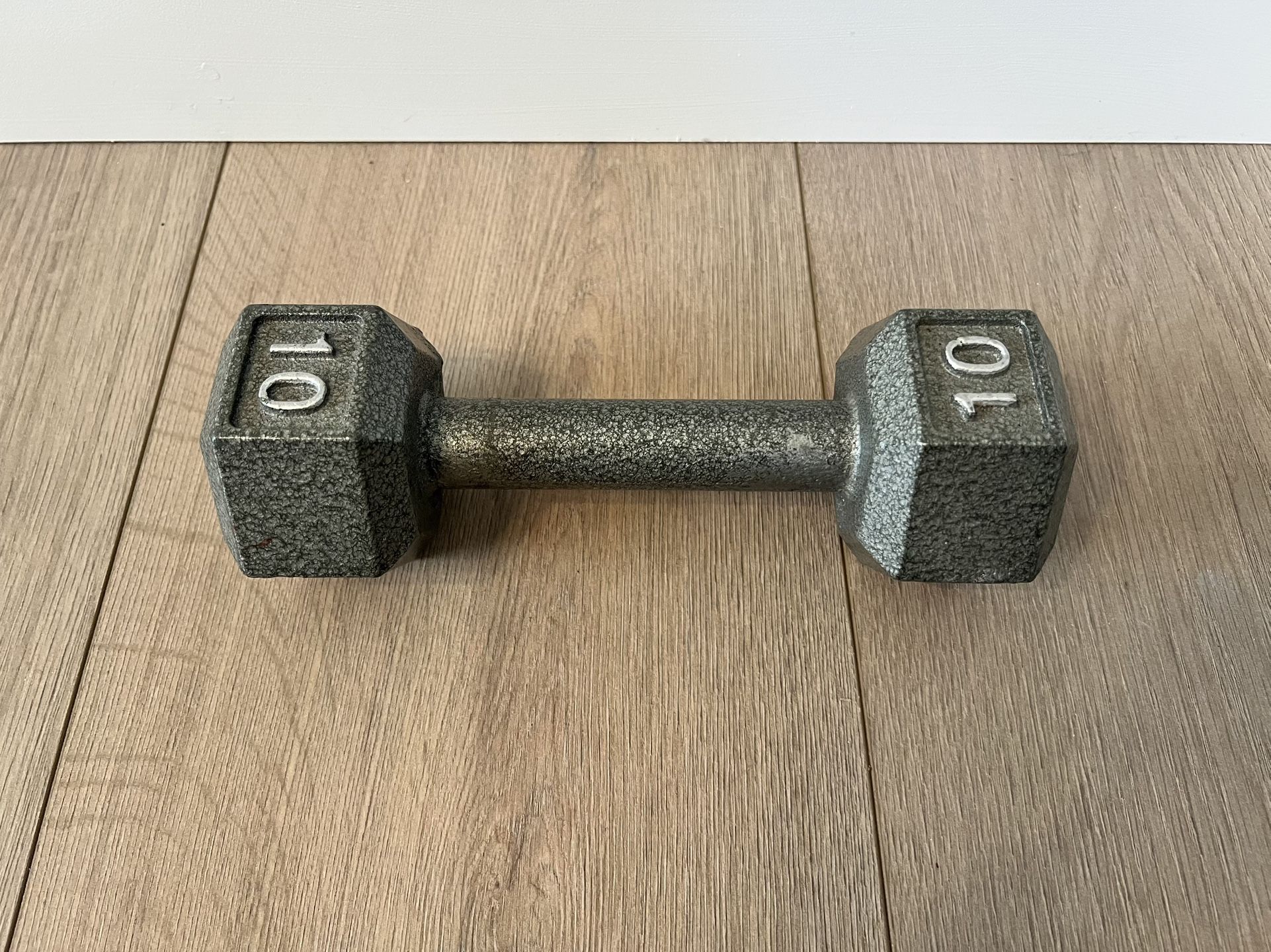 ONE 10 Lb CAP Barbell Cast Iron Hex Dumbbell