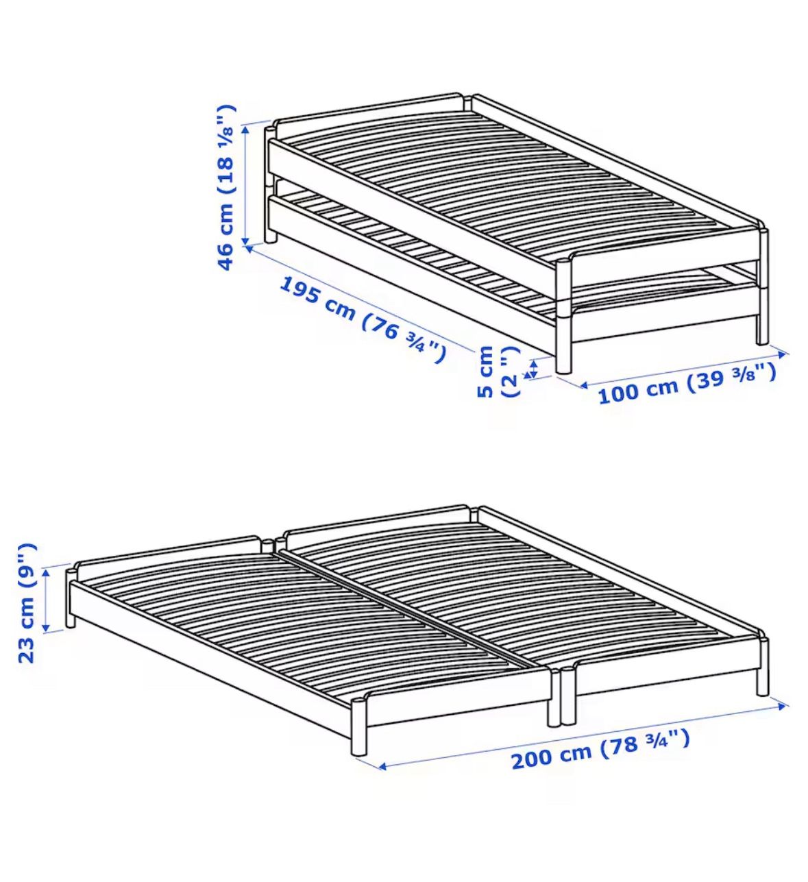 Stackable Twin Bed Frame