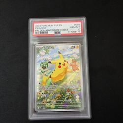 2024 Pokemon SVP Pikachu Paldea Adventure Chest #88 Black Star Promo PSA 10