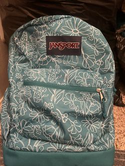 JanSport Big Break Insulated Lunch Bag - Small Soft-Sided Cooler Ideal for Class, Work, or Meal Prep, Delightful Daisies Green