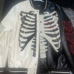 Black And White Skeleton Jacket Size Large