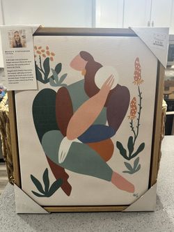 Maggie Stephenson Modern Abstract Woman Print (Framed)