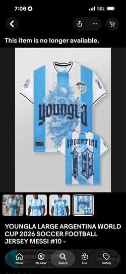 Argentina x YoungLA Soccer Jersey, Messi, Men’s XL, Sold Out!