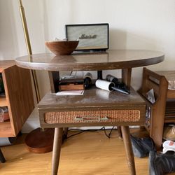 Brown Circular Table