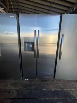 New Frigidaire 36 in. 26 cu. ft. Standard Depth Side-by-Side Refrigerator in Smudge-Proof Stainless Steel