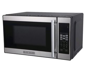 Microwave Oven BLACK DECKER 0.7 cu ft 700W - Black - EM720CPN-P: Countertop, Small Dorm Microwave, Child Lock, 8 Programs.