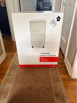 New unopened Grey 2 drawer mobile pedestal $85