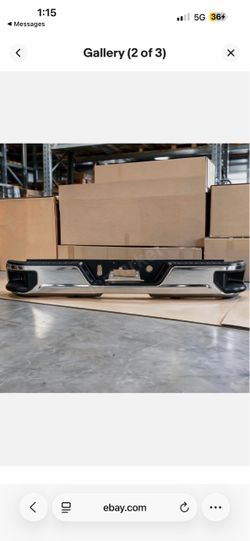-Piece Rear Step Bumper Face Bar for 2019-2025 Chevy Silverado GMC Sierra 1500