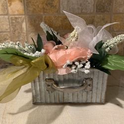 Beautiful artificial flowers with pot