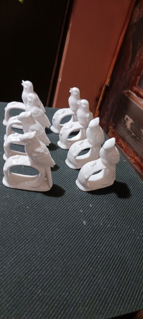 8 Bird Napkin Rings