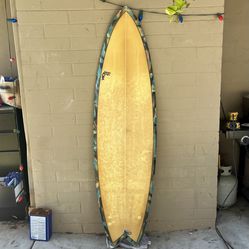 6’6 Rino “Rail Shark” Surfboard Mid Length Midlength Fish Egg Fun Board (not Longboard Wavestorm Foam Board Soft Top Wave Storm)