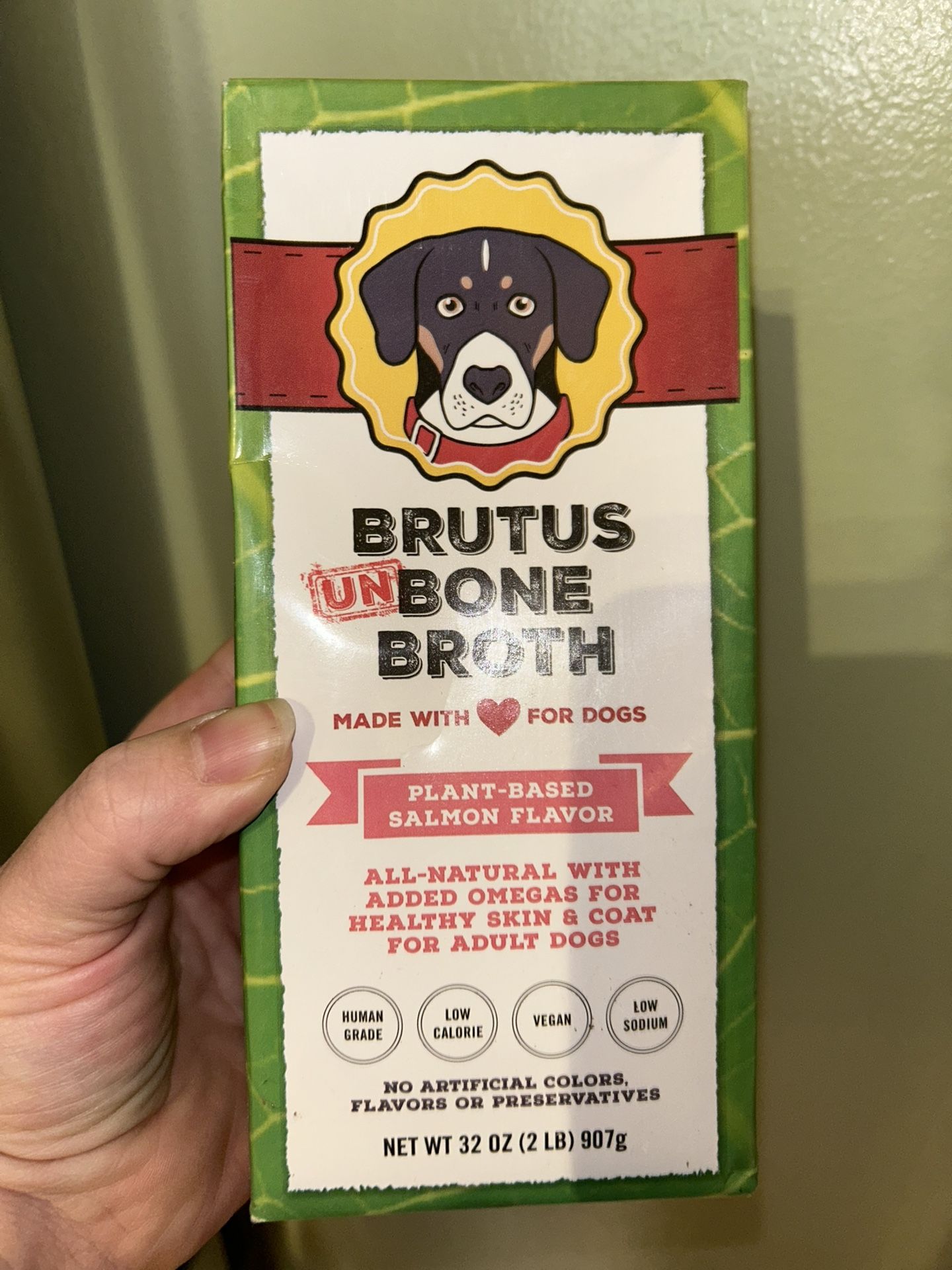 Brutus Bone Broths Salmon and Vegetable Flavored Dog Food Topper