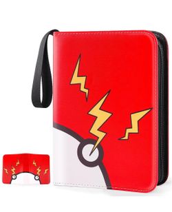 🔥Brand new 🔥 Card Binder 9-Pockets, 900 Pockets Card Holder with 50 Removable Sleeves, Trading Card Collector Zipper Album Holder, Dark Red