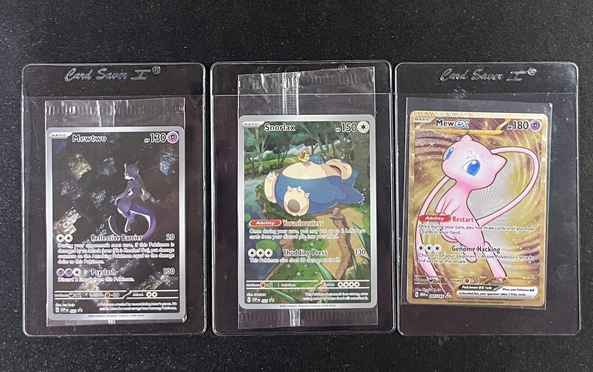 MEWTWO SNORLAX PROMO SEALED & MEW 151 metal -3 CARDS PROMOS 205/165 Sv: Scarlet & Violet 151 Regular $50 cash