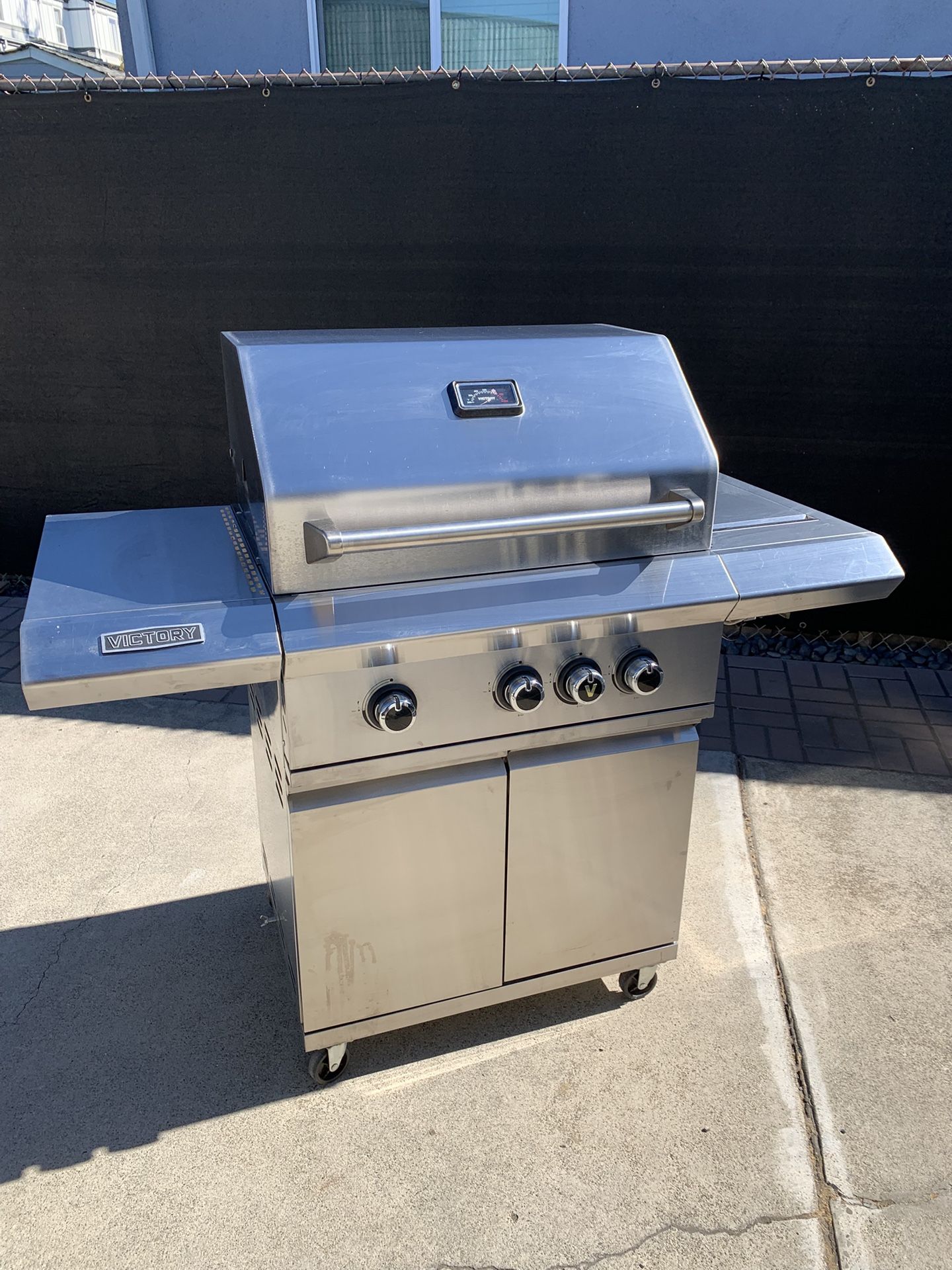 Victory 3-Burner Propane Gas Grill With Infrared Side Burner