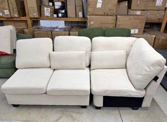 3 seats sofa couch, 80”x30”x34”,fabric beige color