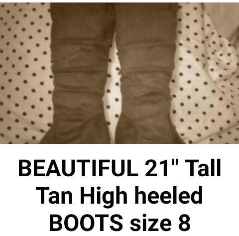 Beautiful 8" Tan Boots For Fall & Winter😉
