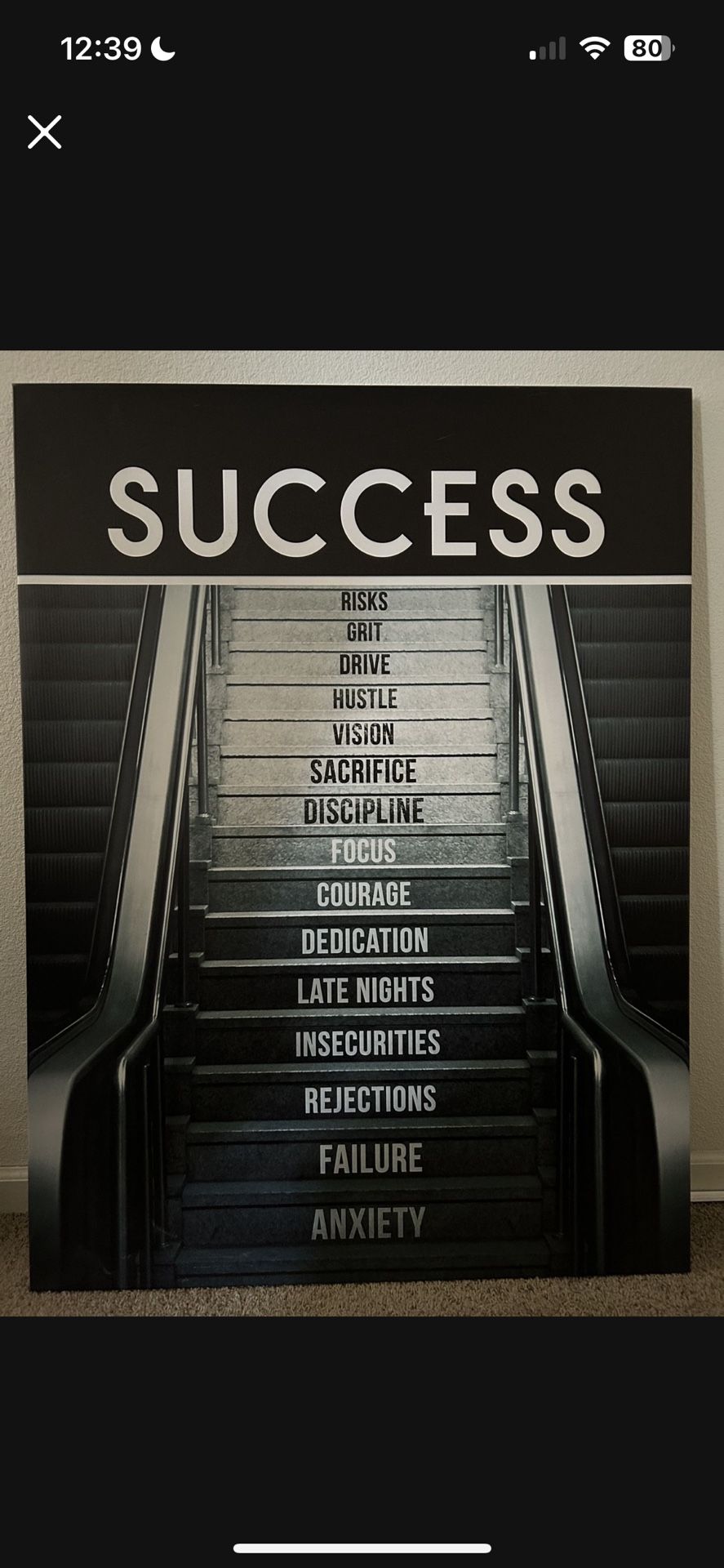 Success Canvas Print (36x48)