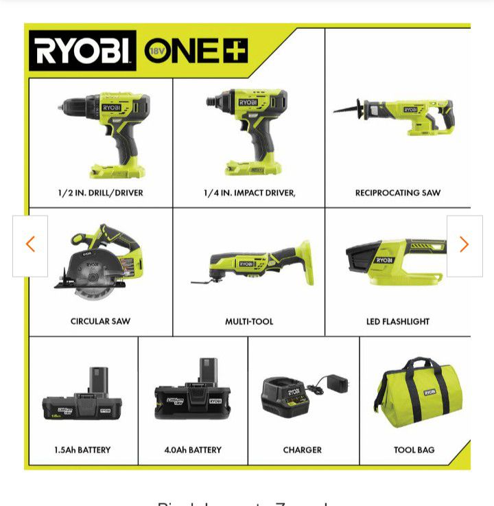 Ryobi 6pc Power Toll Set For Sale Barely Used !!!! 