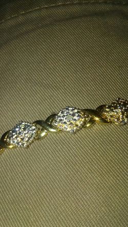 18 k over sterling silver bracelets