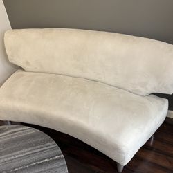 Accent velvet Light gray bone Color Lounge Sofa