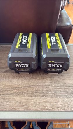 Ryobi 40V 4Ah Lithium Battery – Lot of 2