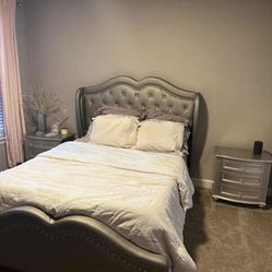 Queen Bed frame And One Night Stand 