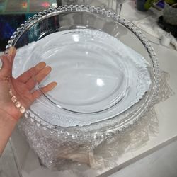 Clear Round Charger Plates $6 Each 24 Plates Total