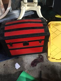 Old red chest