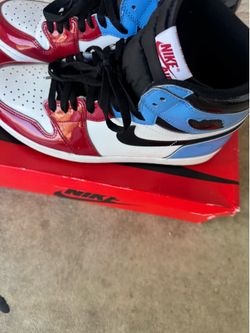 Jordan 1 Retro High OG Fearless White Black University Blue Size 10.5. Good Condition Cash Or Bitcoin Only