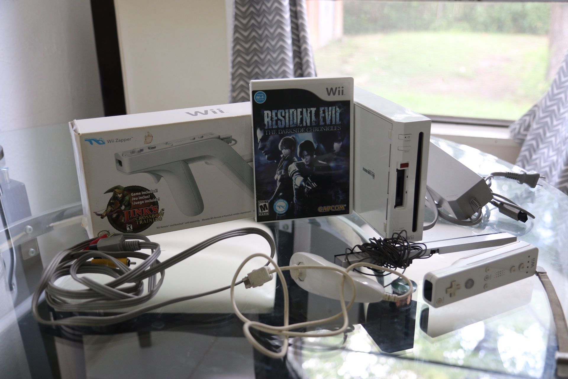 Wii console with resident evil