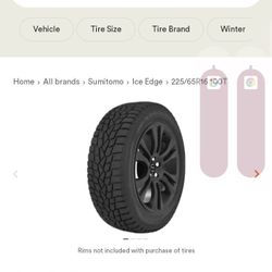 Like New Sumitomo Tires 225/60 17" 