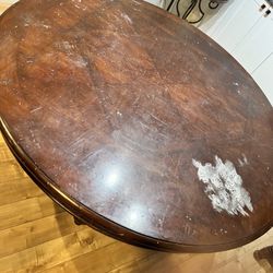 Round Wood table And Stools- Free 