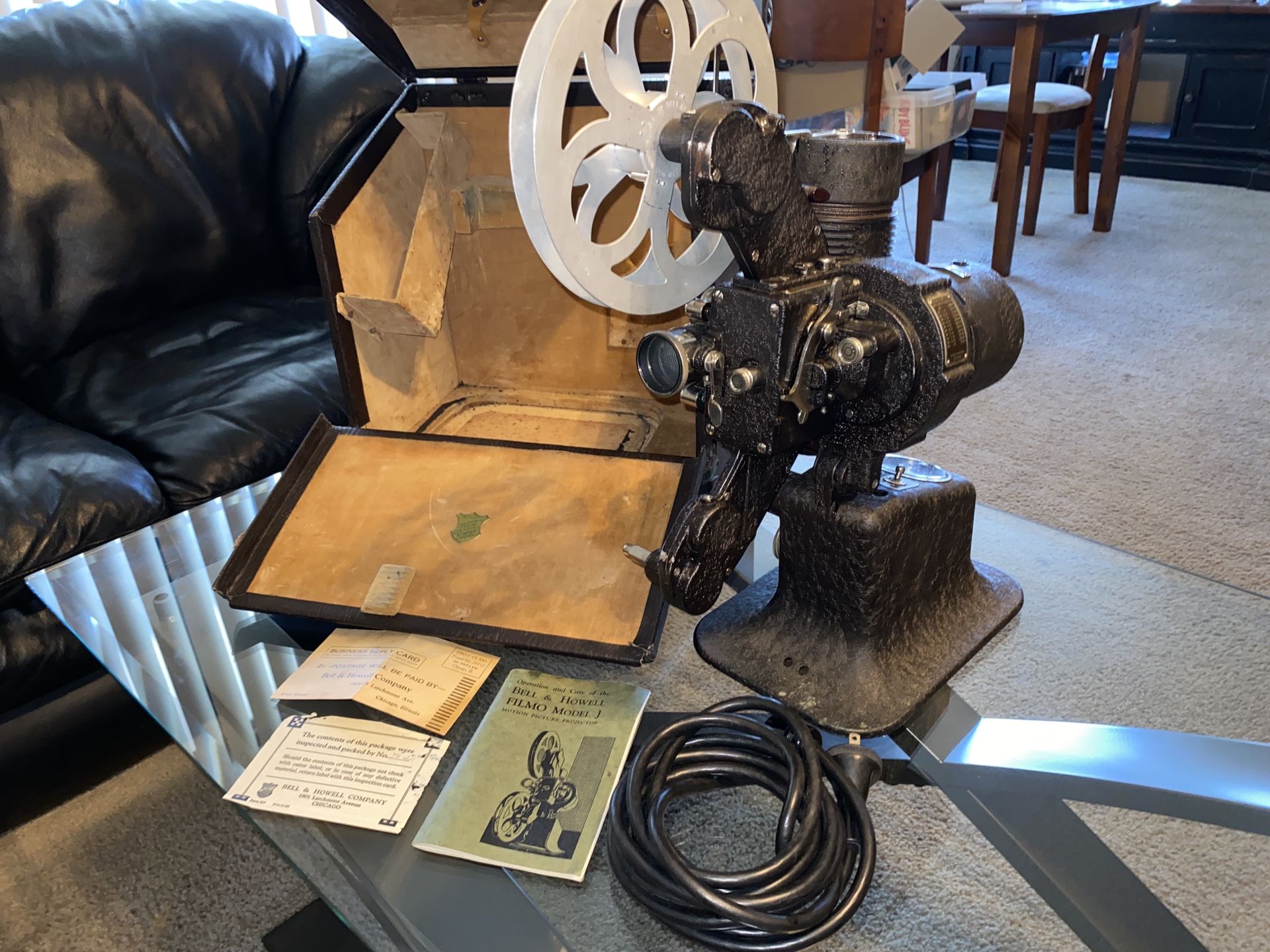 Bell & Howell 16mm Filmo Projector 57 from 1920s - Still Powers On!